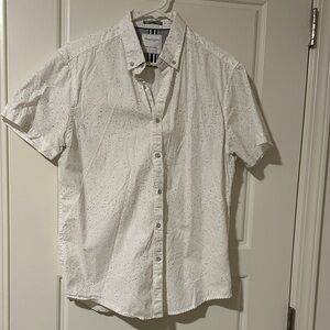 Denim & Flower White Speckled Short Sleeve Shirt